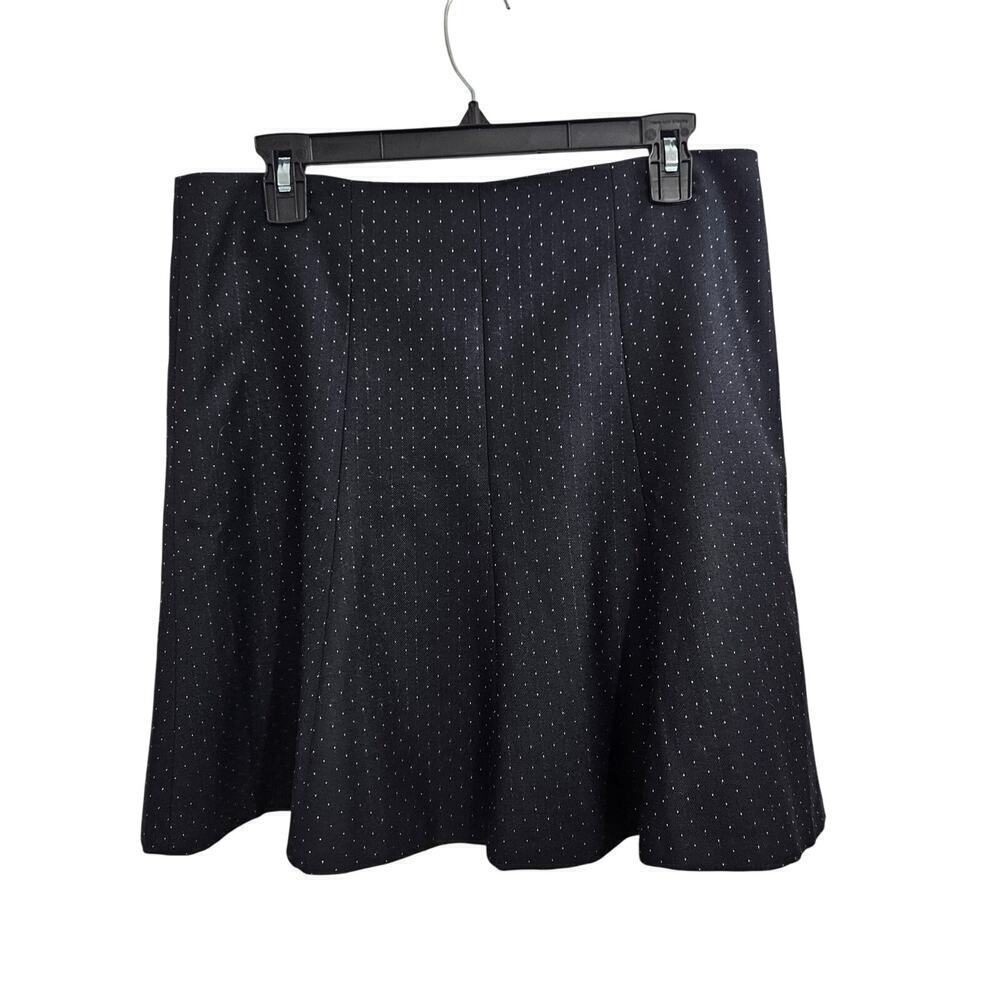 Ann Taylor Wool A-Line Polka Dot Knee-Length Skirt. Size 8 Medium